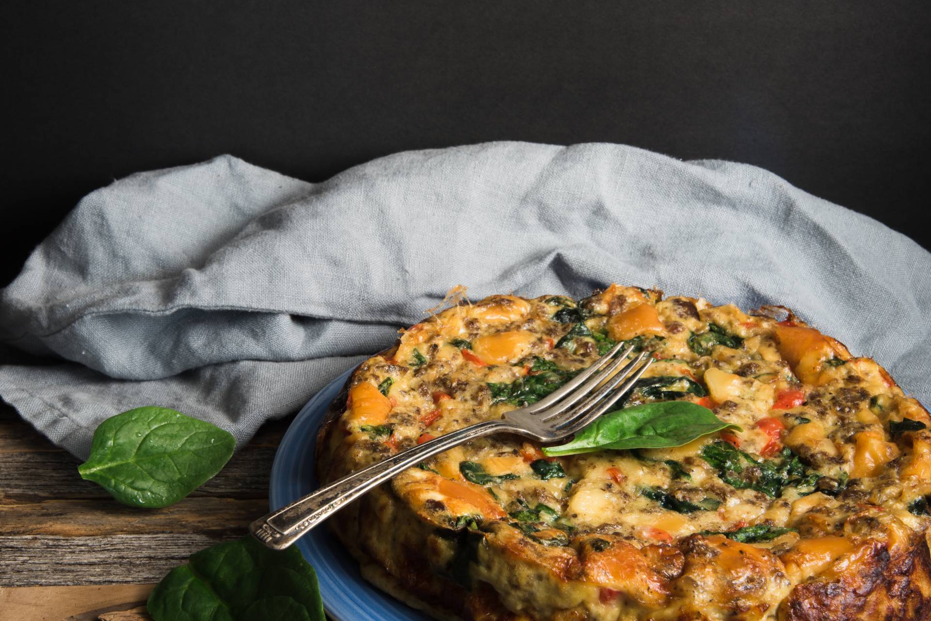 Spinach, Artichoke & Sundried Tomato Quiche