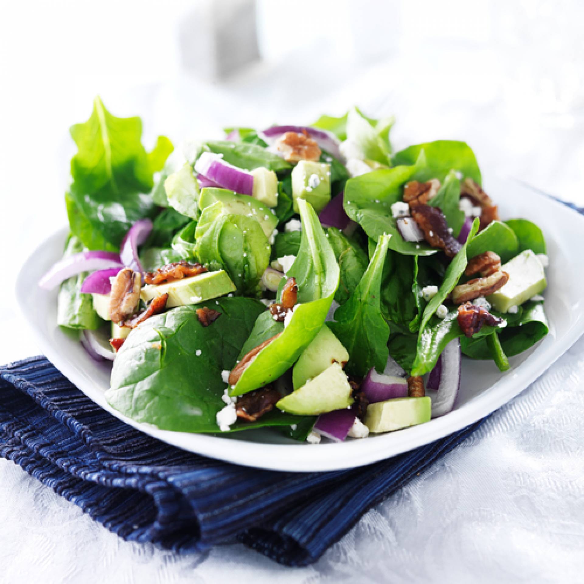 Baby Spinach Salad-Grassfed Burger