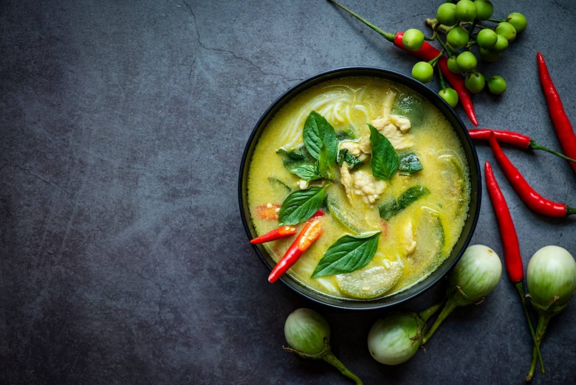 Green Curry Chickpea Soup