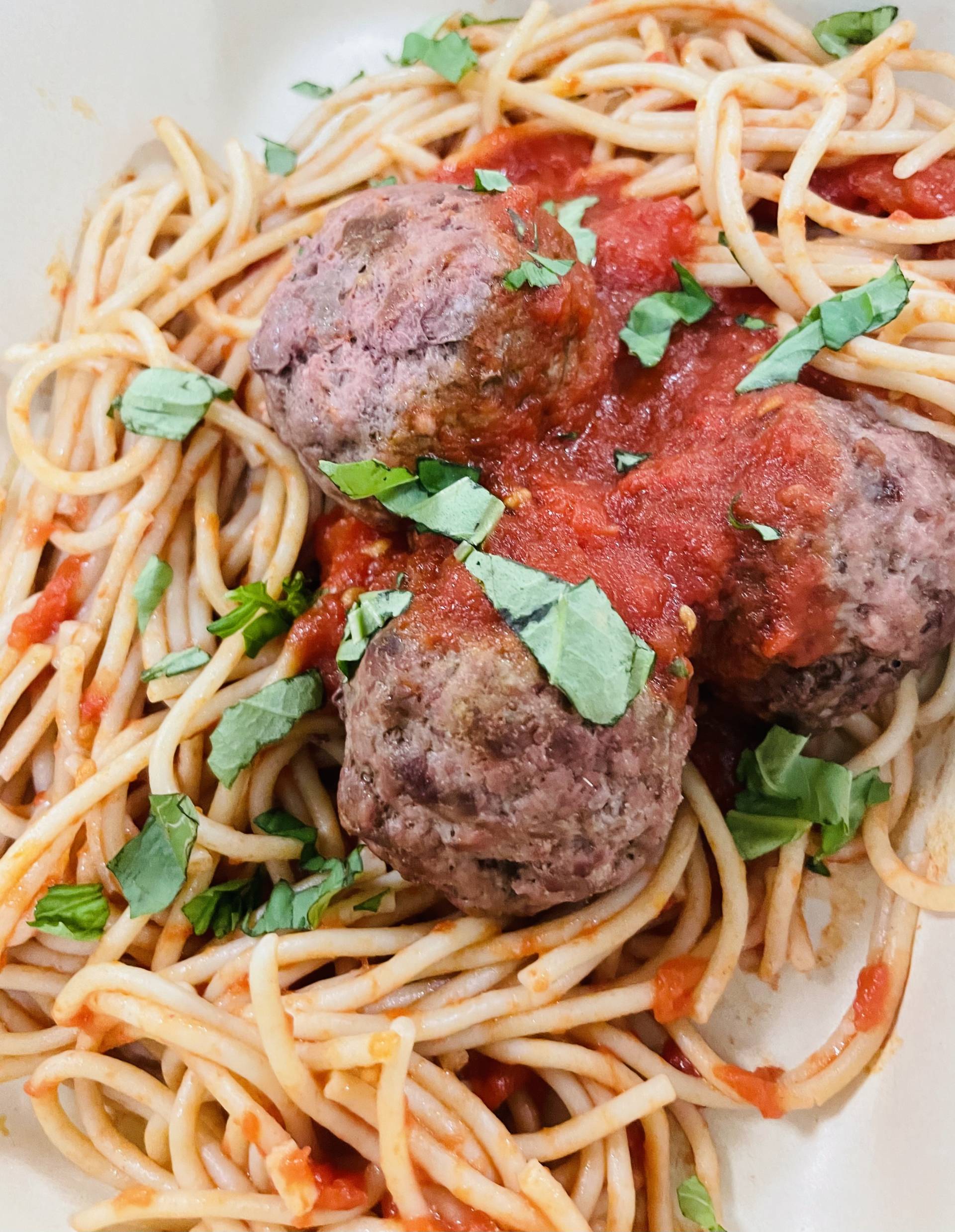 Grassfed Meatballs with Spaghetti