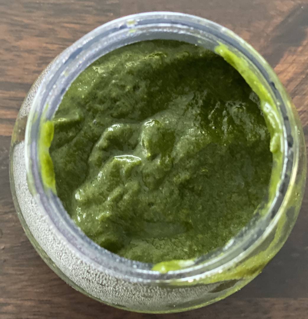 Pear & spinach puree    