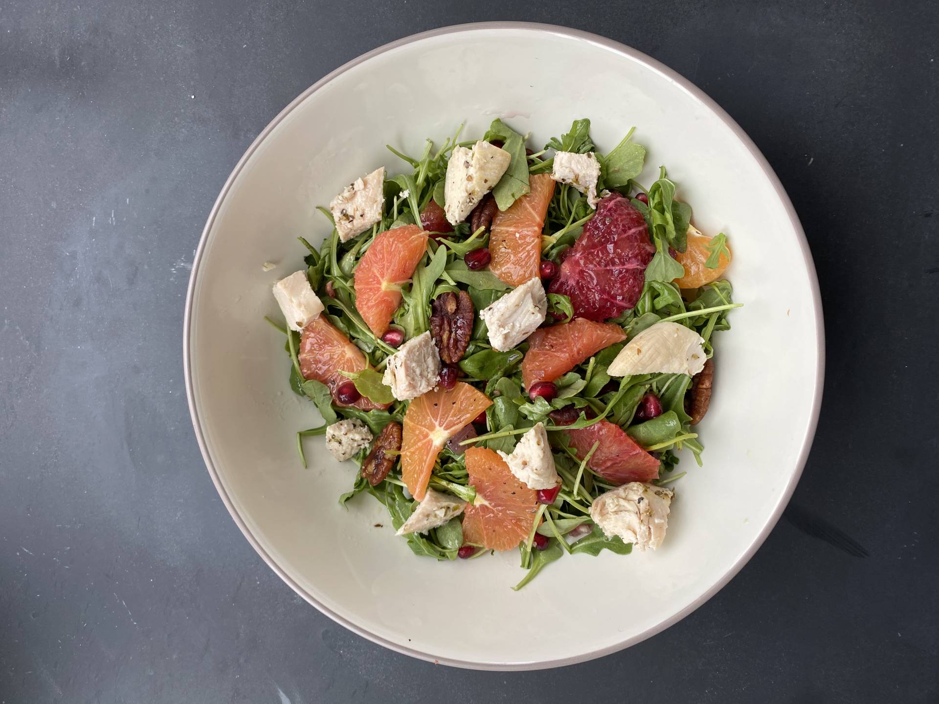 Winter Citrus Salad with grilled chicken