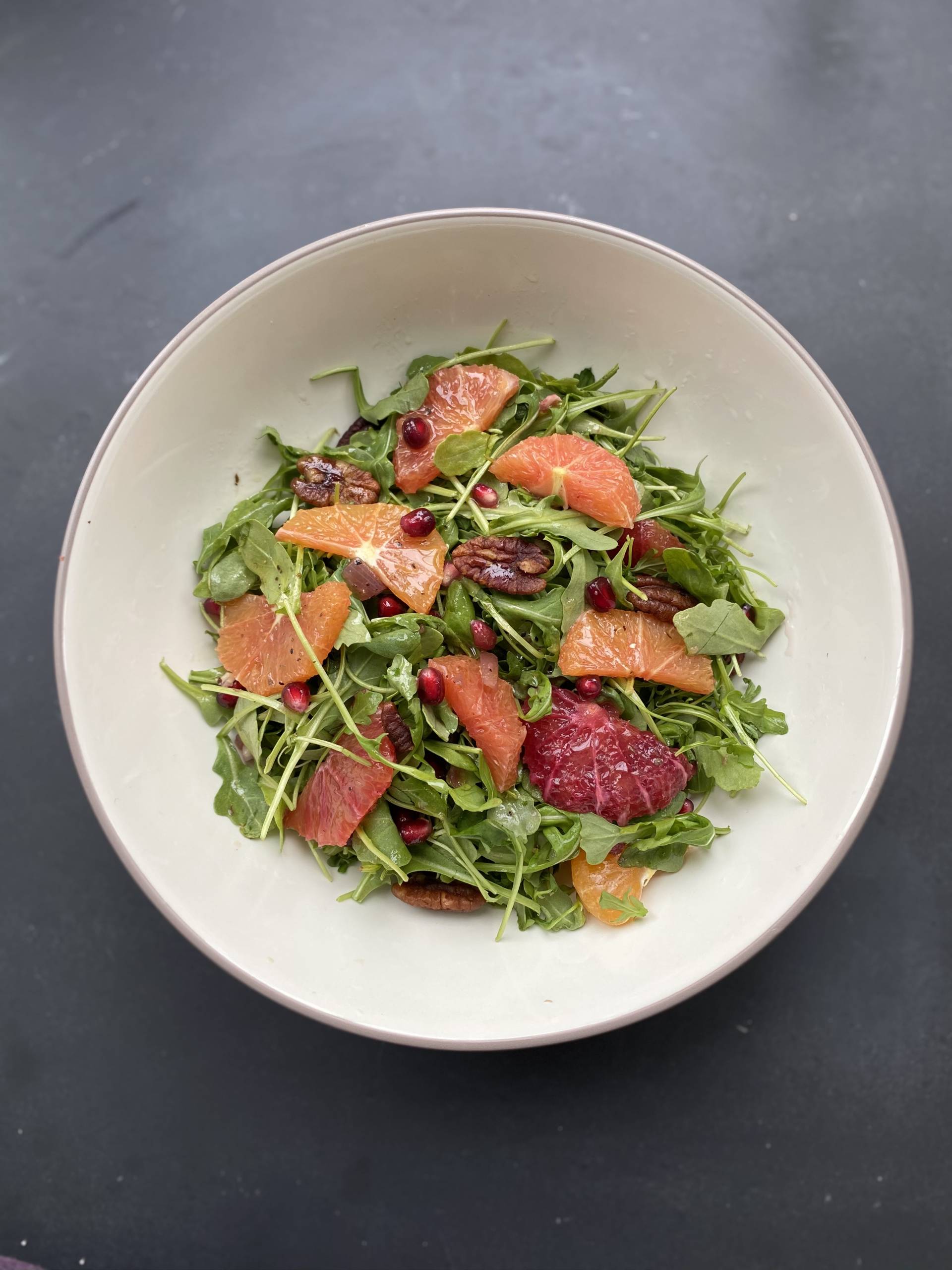 Winter Citrus Salad with salmon