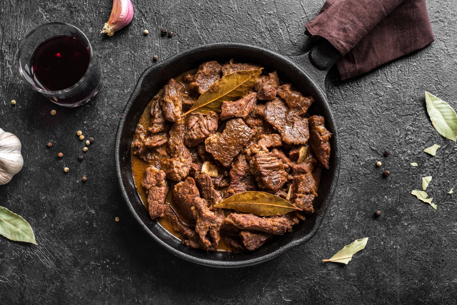 Red Wine Braised Beef Tips