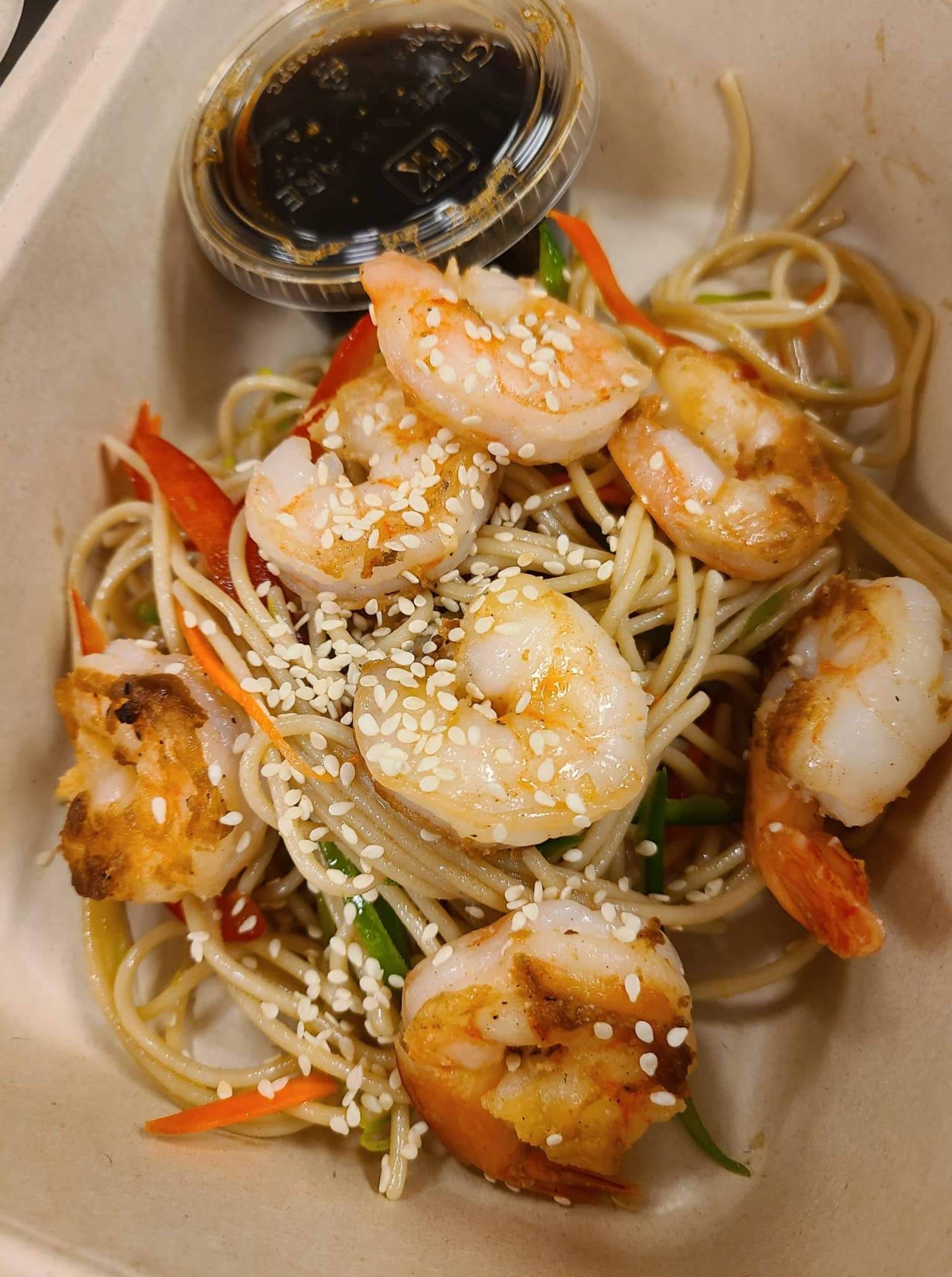 Sautéed Shrimp with sesame teriyaki