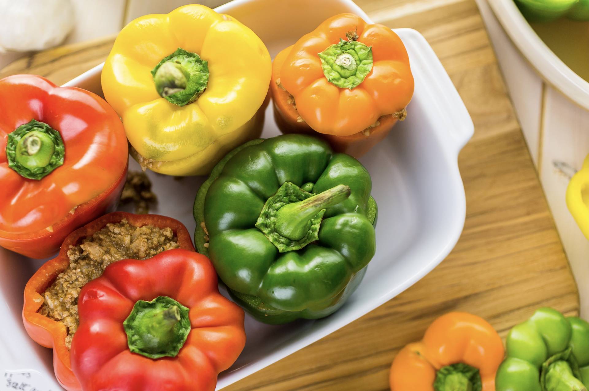 Stuffed Bell Peppers with turkey and vegetables