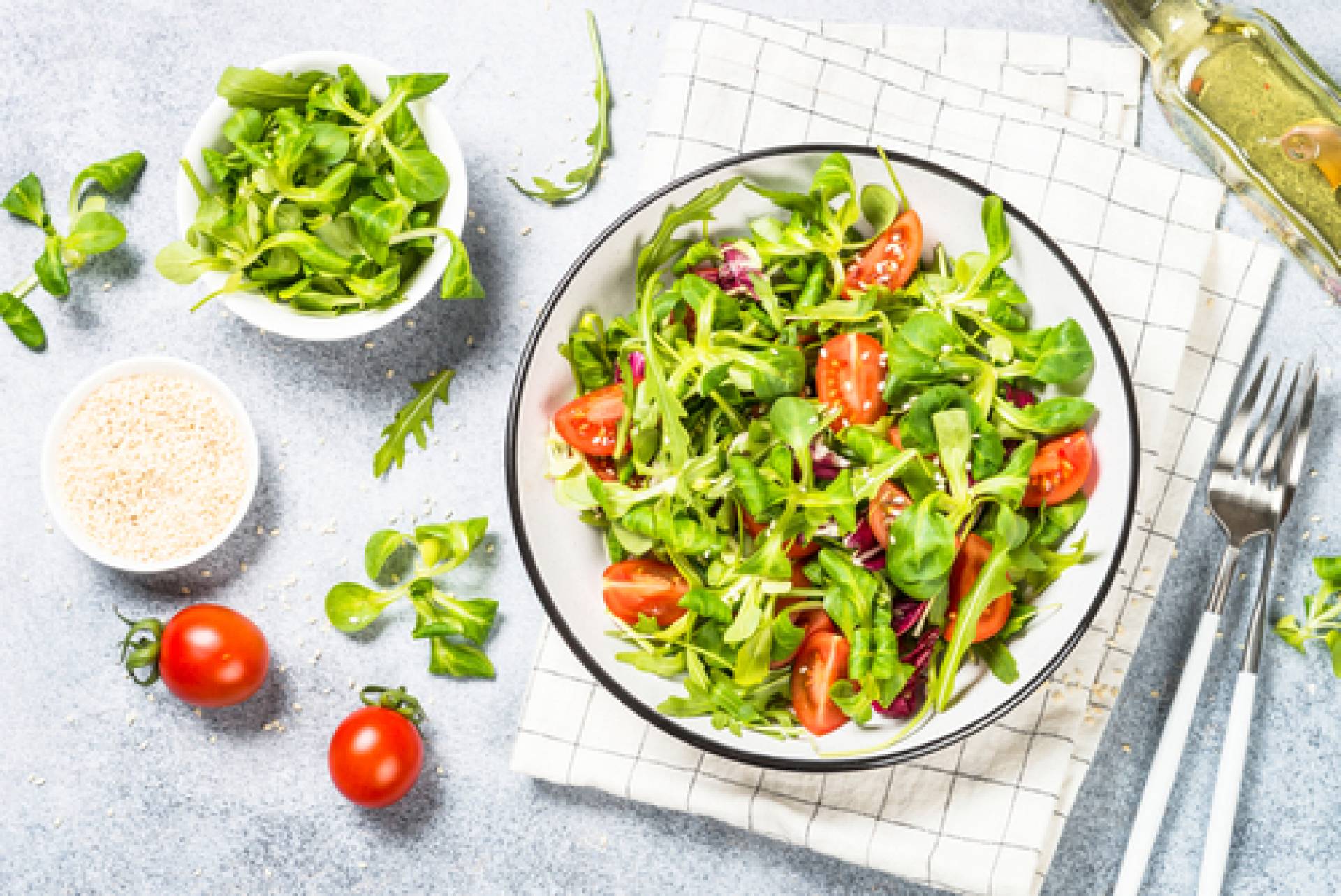 Summer Arugula Salad-tofu