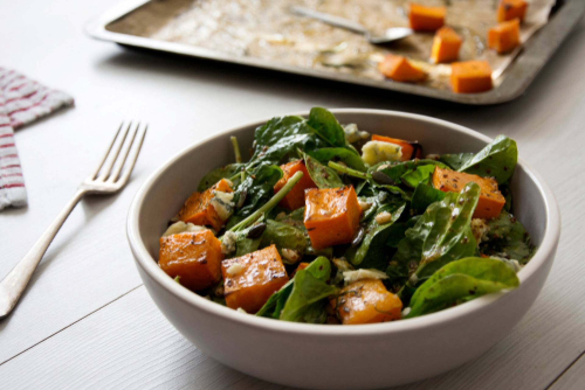 Fall Arugula Salad-Salmon