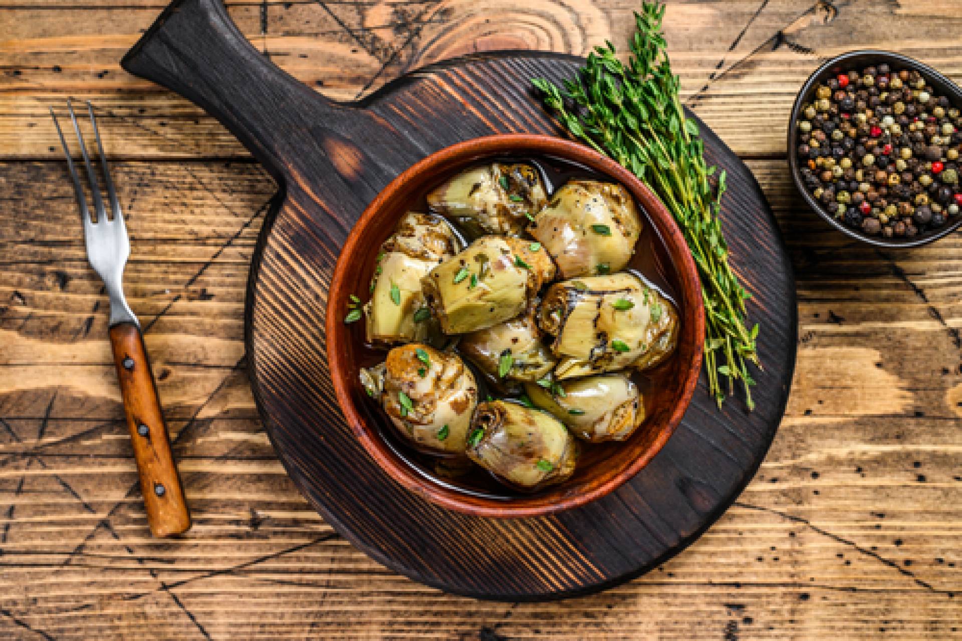 Marinated Artichoke Salad-Salmon