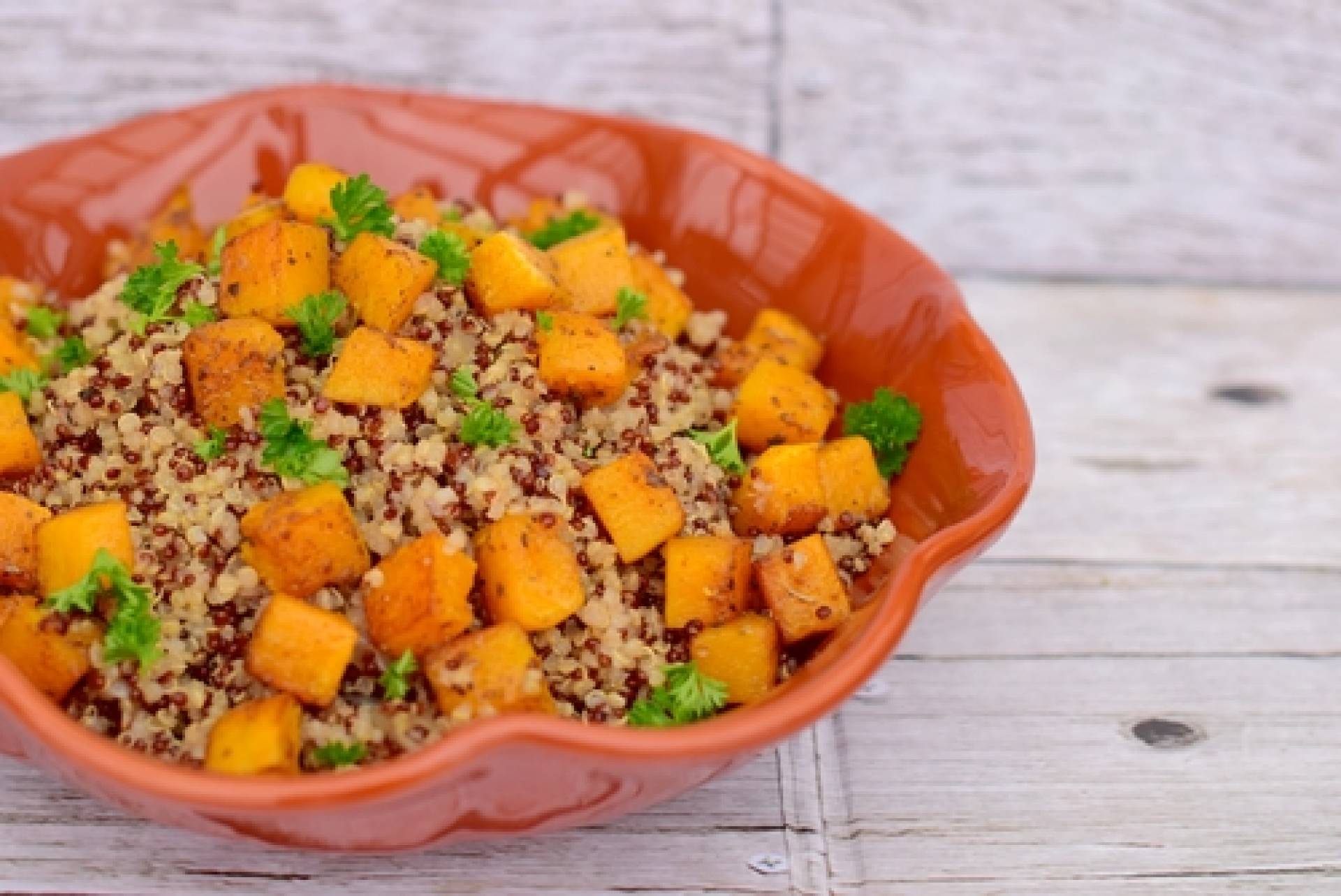 Roasted Butternut Grain Bowl-Salmon