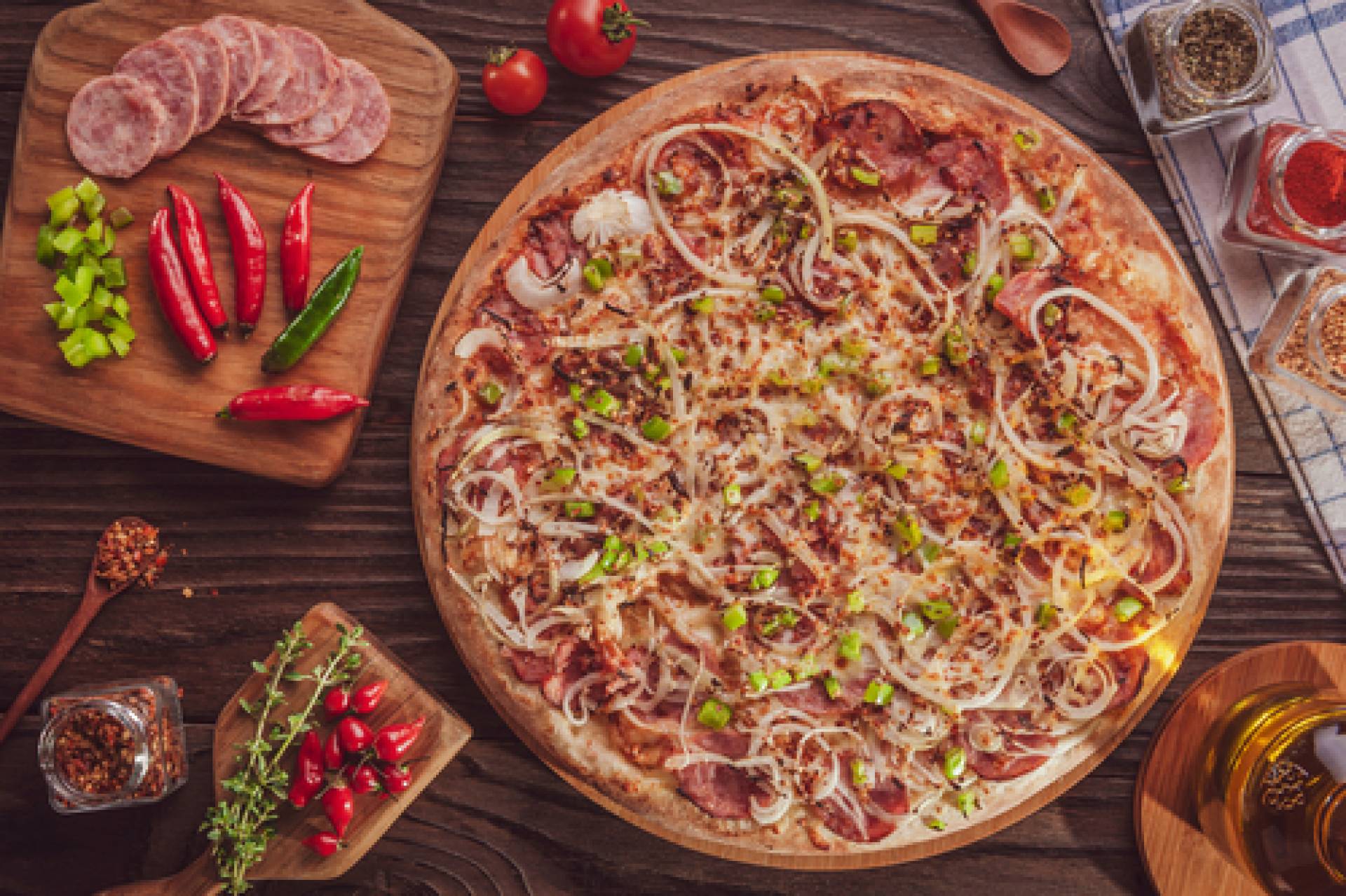 Cauliflower Pizza with sausage, peppers, and onions Cauliflower Pizza with sausage, peppers, and onions