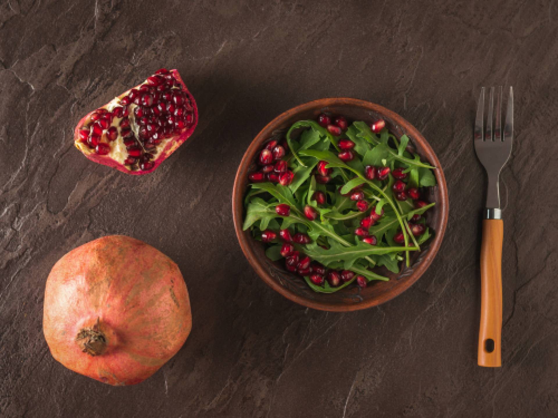Arugula & Pomegranate Salad - Tofu Arugula & Pomegranate Salad - Tofu