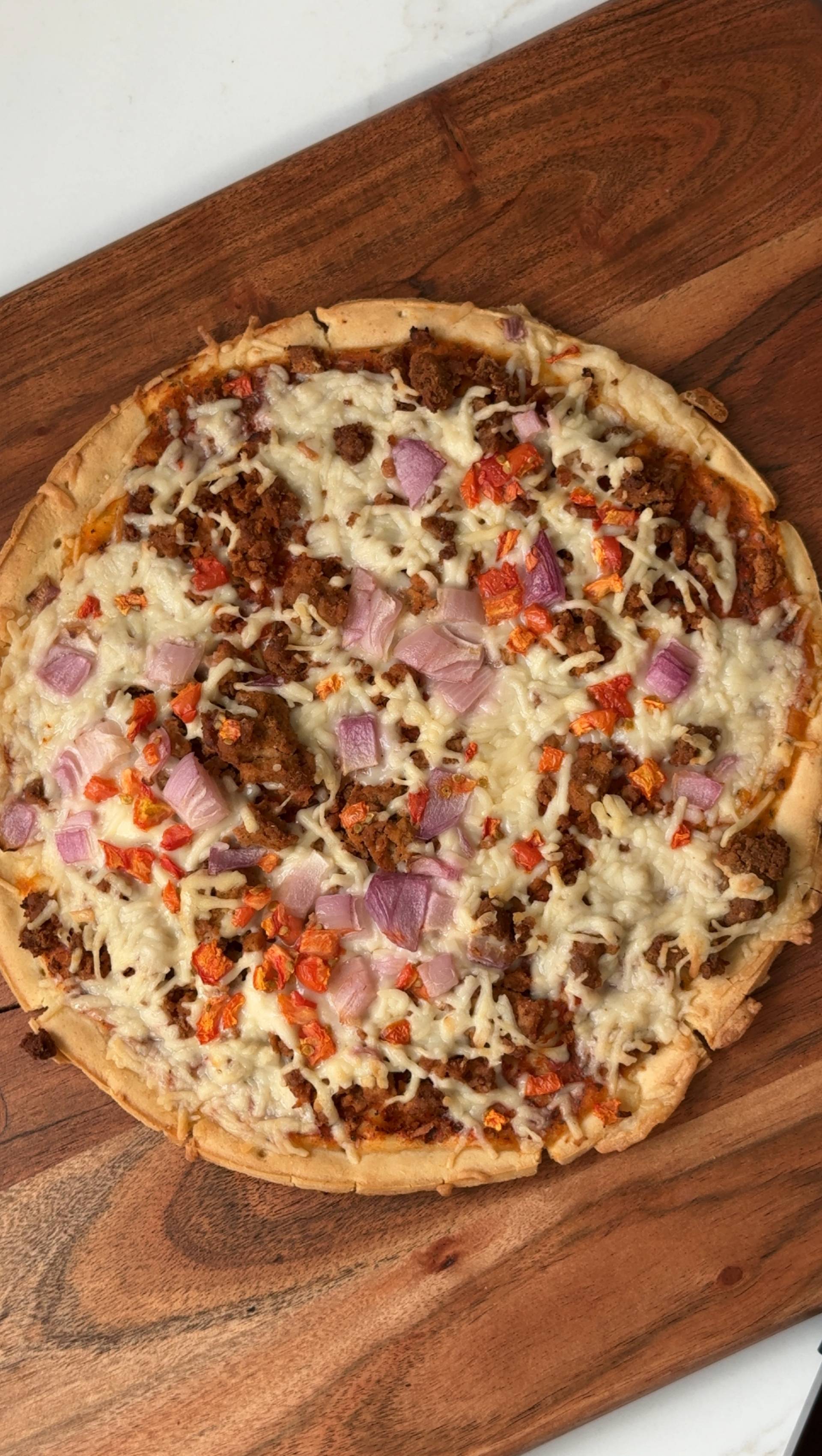 Cauliflower Crust Taco Pizza