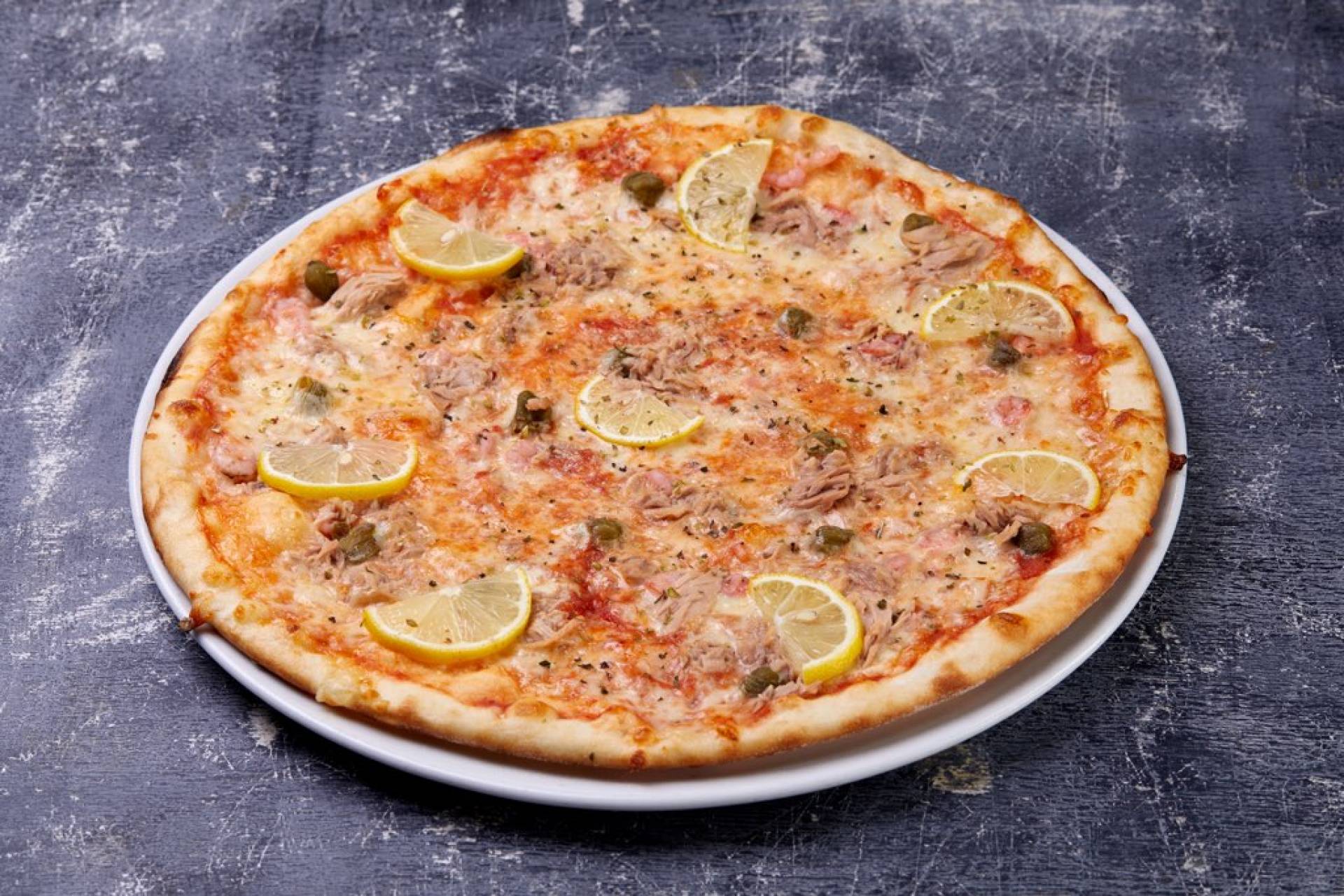 Caper, Artichoke, Roasted Red pepper, and lemon Cauliflower Pizza