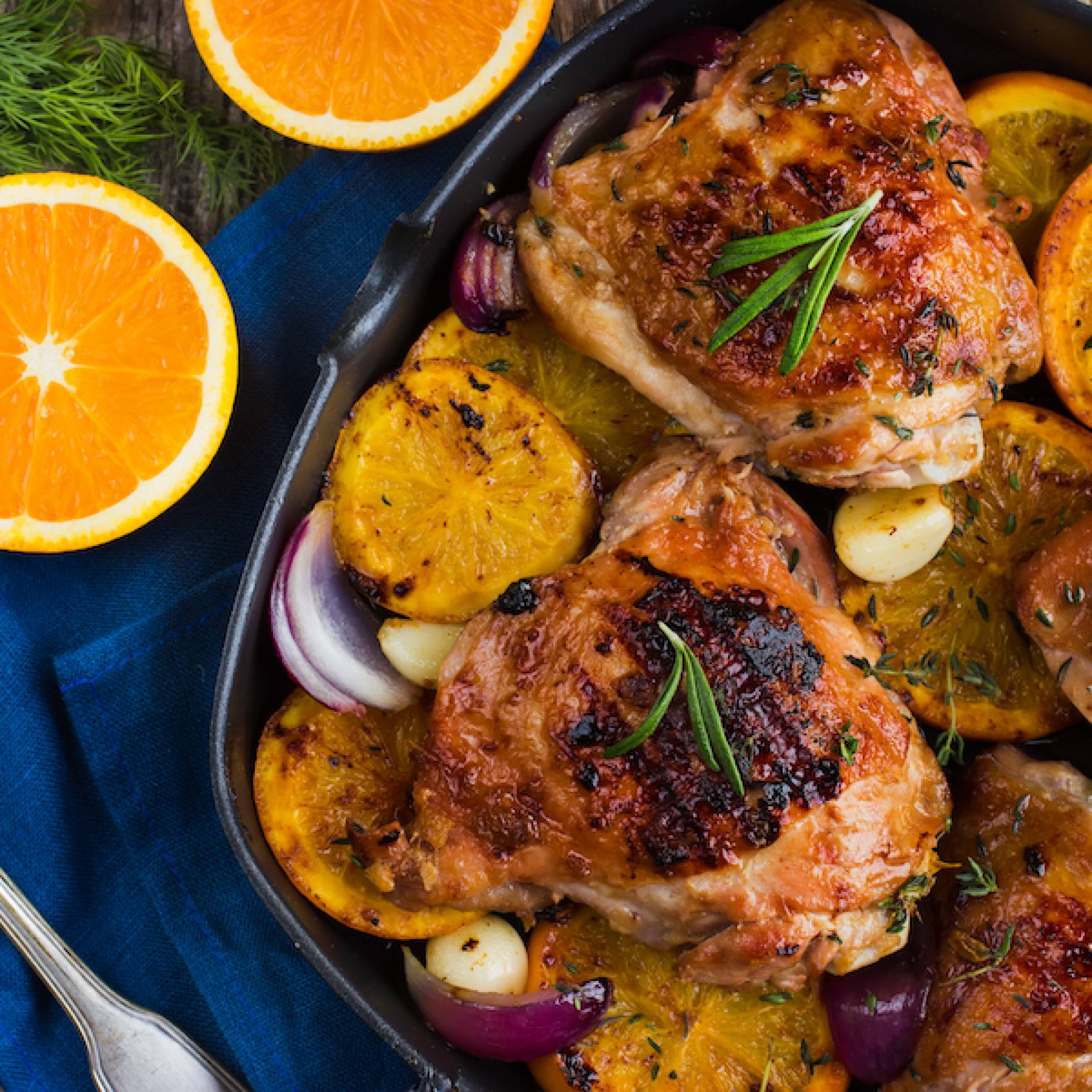 Orange Braised Chicken Thighs