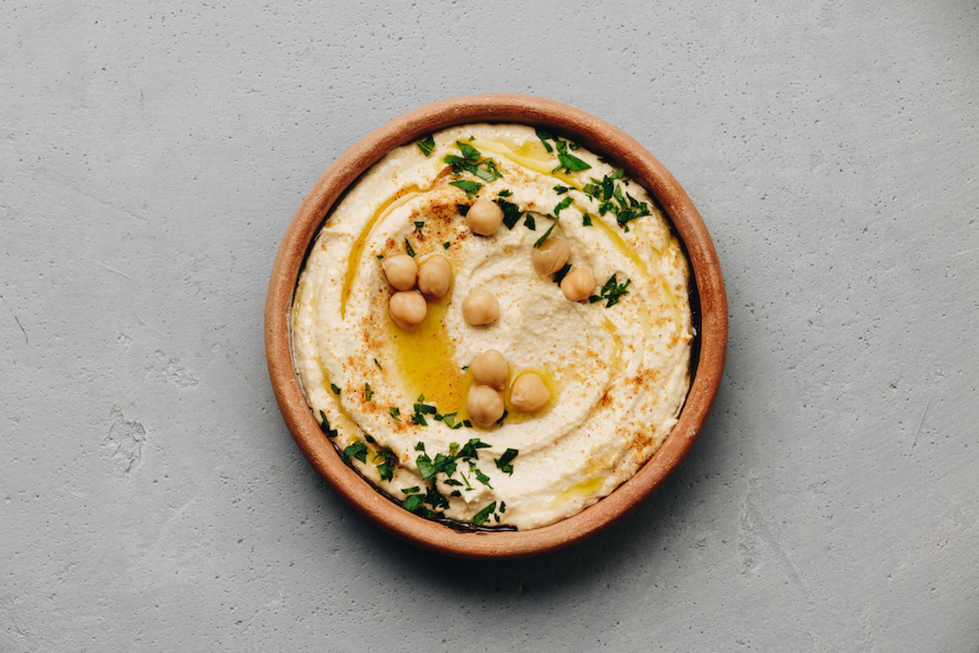 Rustic Hummus Salad-Shrimp