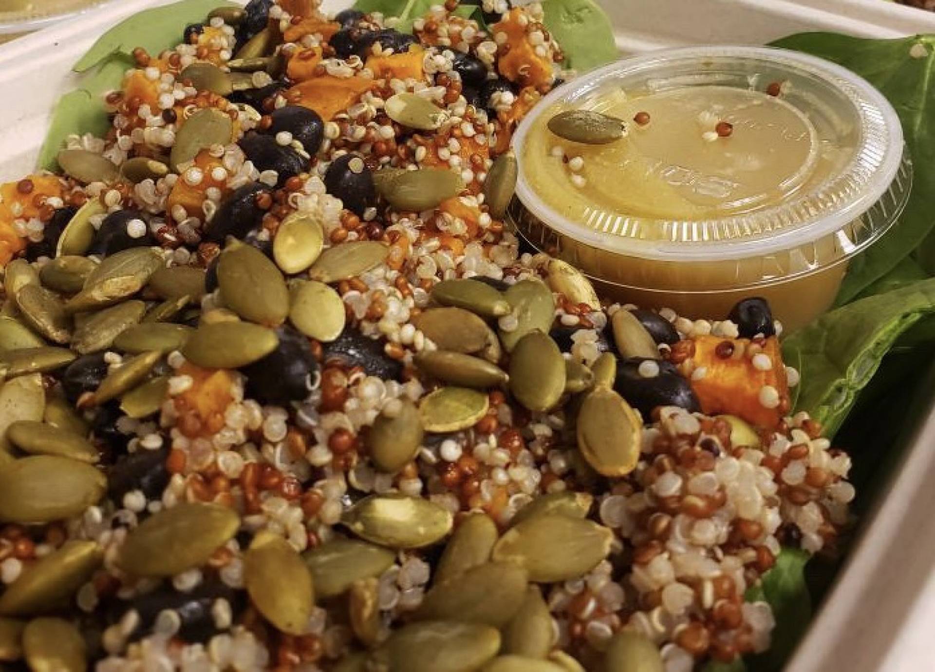 Spinach Grain Bowl-Salmon Spinach Grain Bowl-Salmon