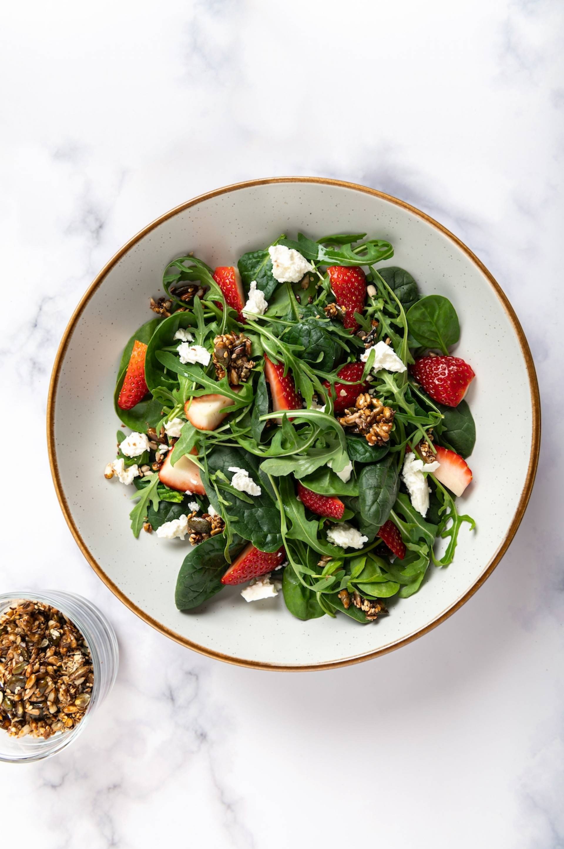 Strawberry Arugula Salad-Chopped Chicken